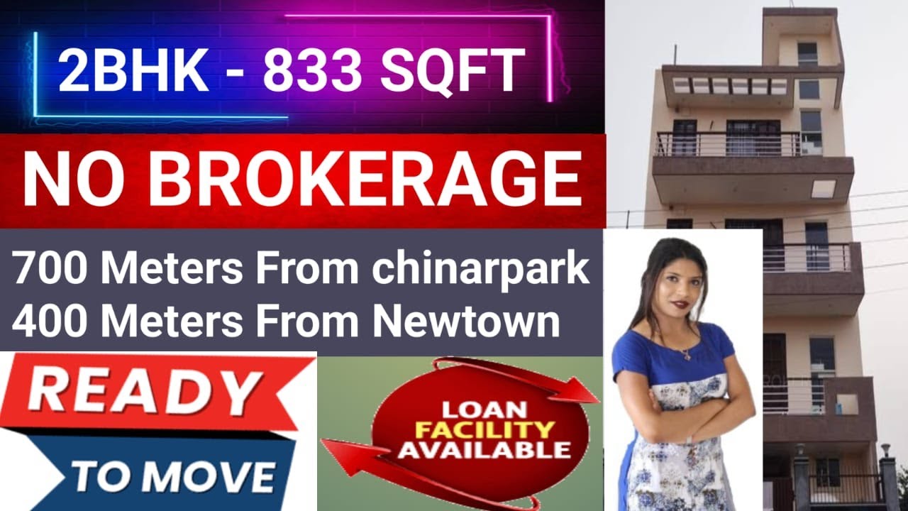 2 Bhk 833 Sqft | No Brokerage | South East Facing | 700 Meters & 2.5 Km From Chinar & Gitanjali Park