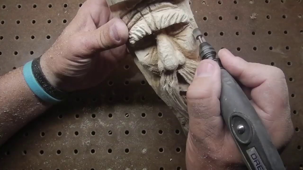 Wood Spirit Power Carving Dremel carving 