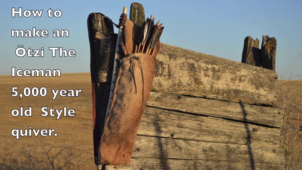 How to make an Otzi the Iceman Arrow Quiver for primitive archery hunting.