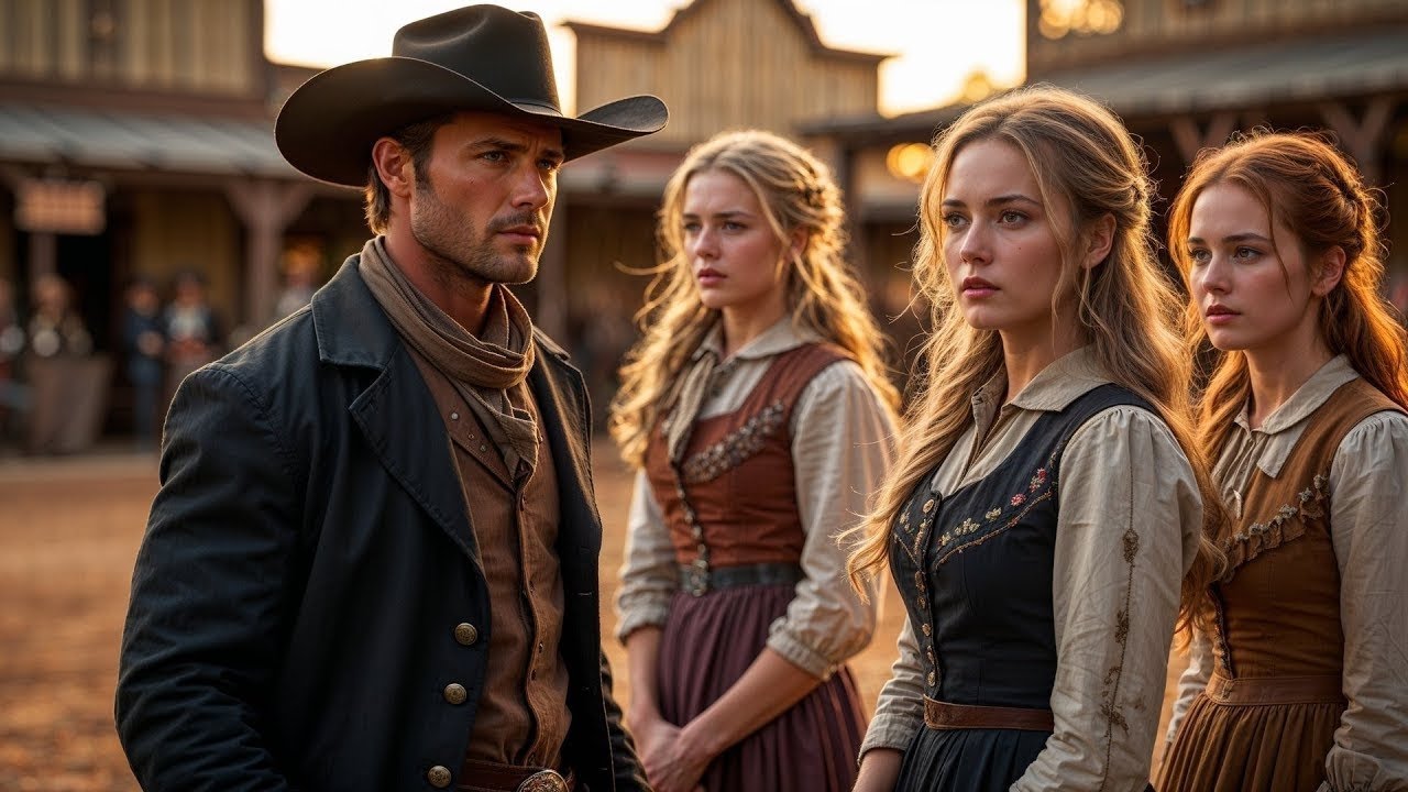 Três irmãs vendidas separadamente em um leilão. Um cowboy rico as comprou e as reuniu!