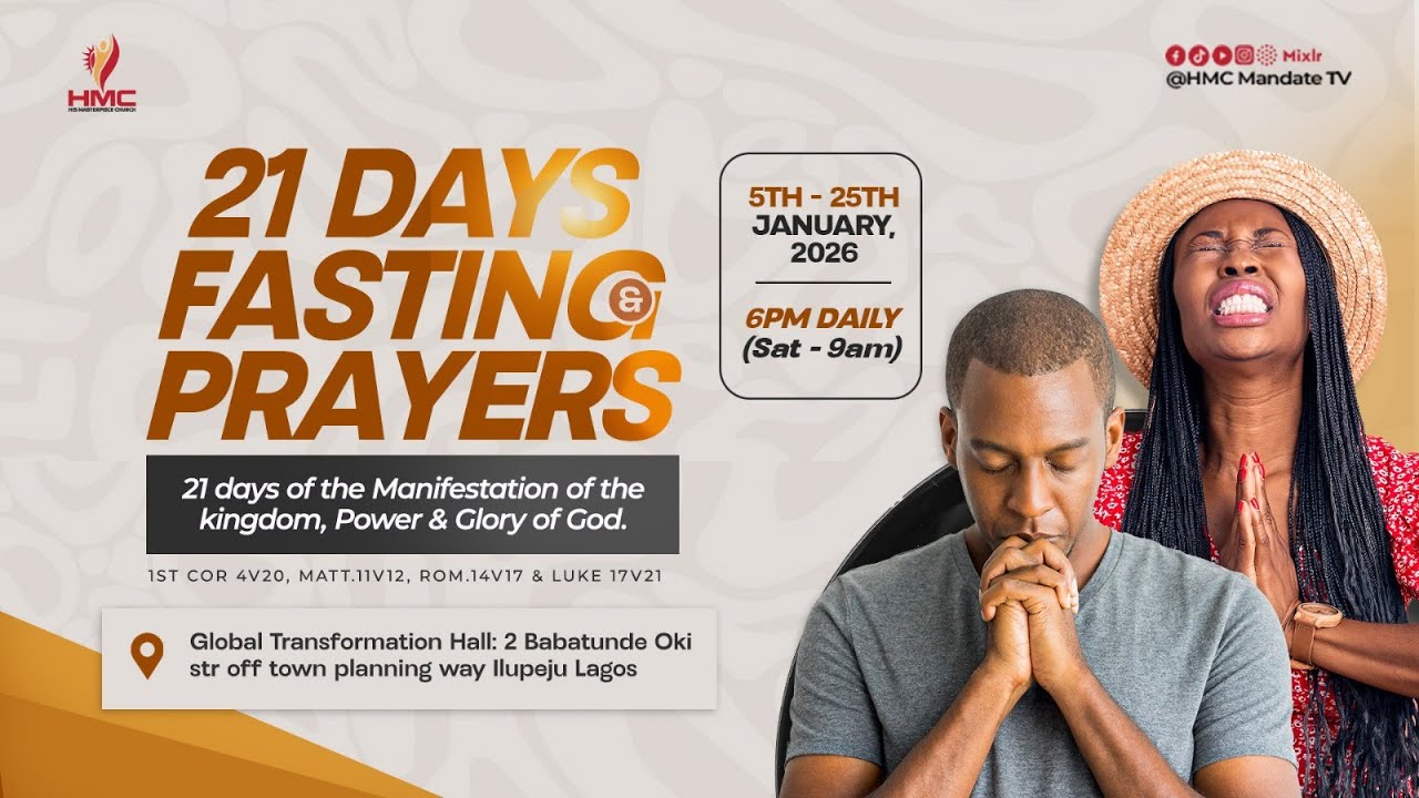DAY 17 OF 21 DAYS OF THE MANIFESTATION GLORY OF GOD & SEEKING THE GODLY PATHWAY |21st JANUARY, 2026.