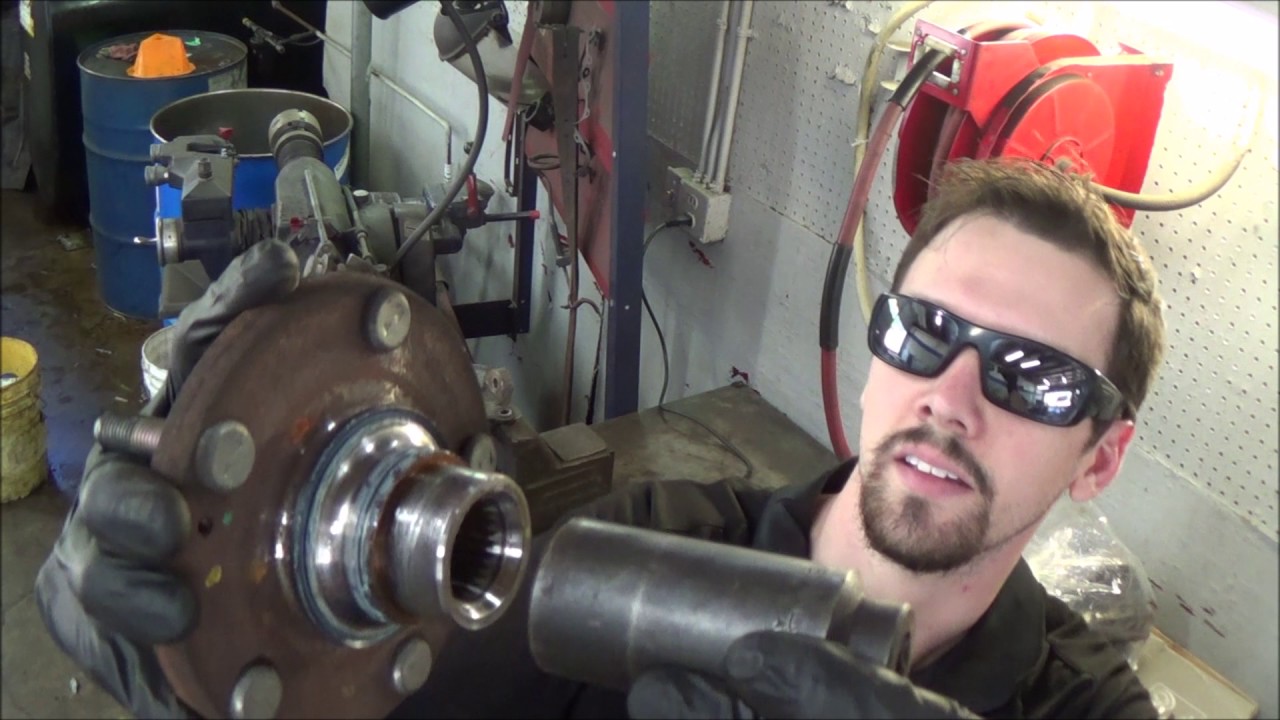 How to replace a front wheel bearing - press in (Hyundai Elantra)