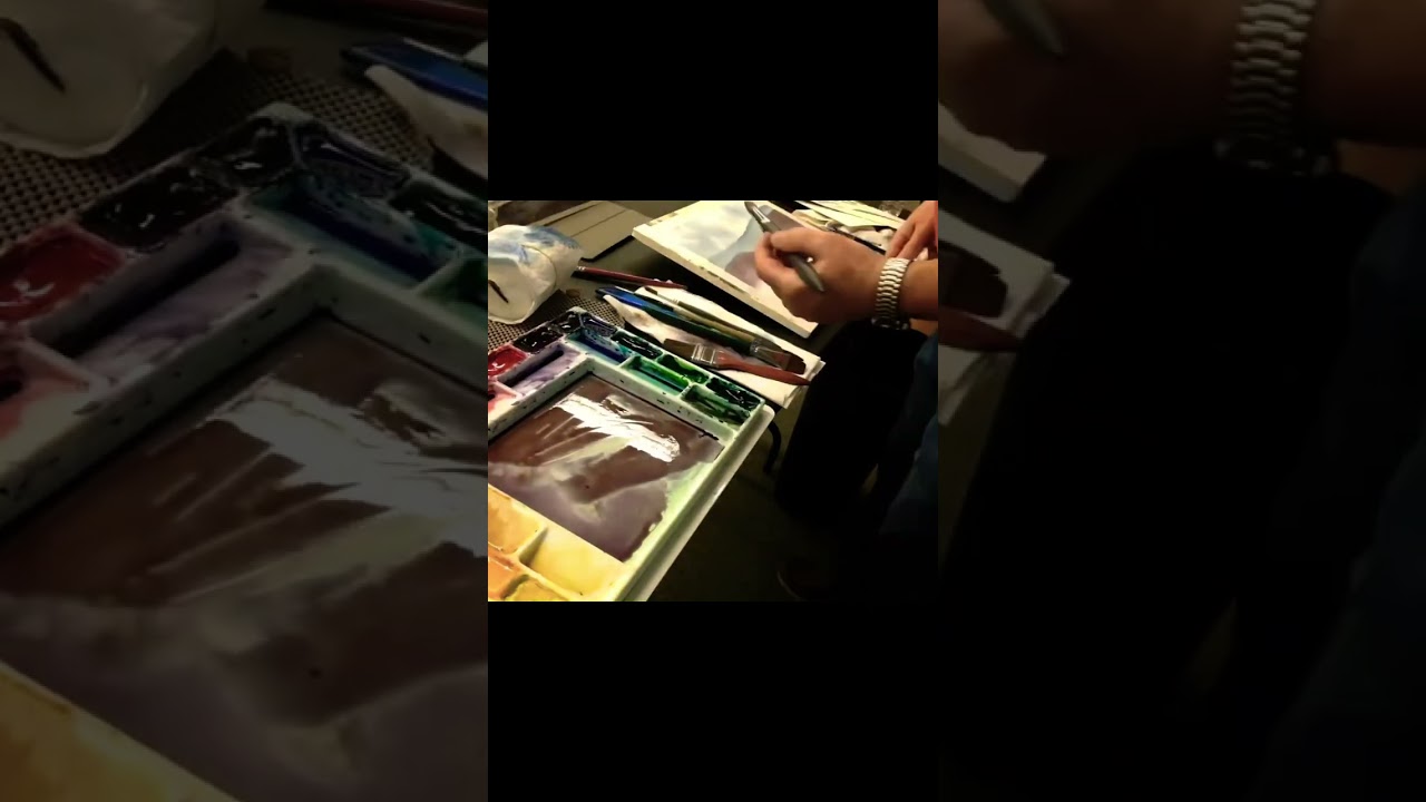 Watercolor demo by Larry Fentz, Watercolor Society of Indiana. 