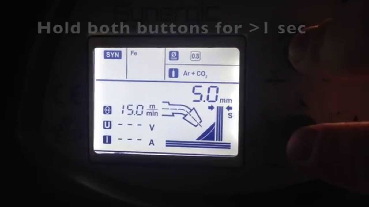 MIG/MAG Telwin Technomig 210 dual synergic advanced settings