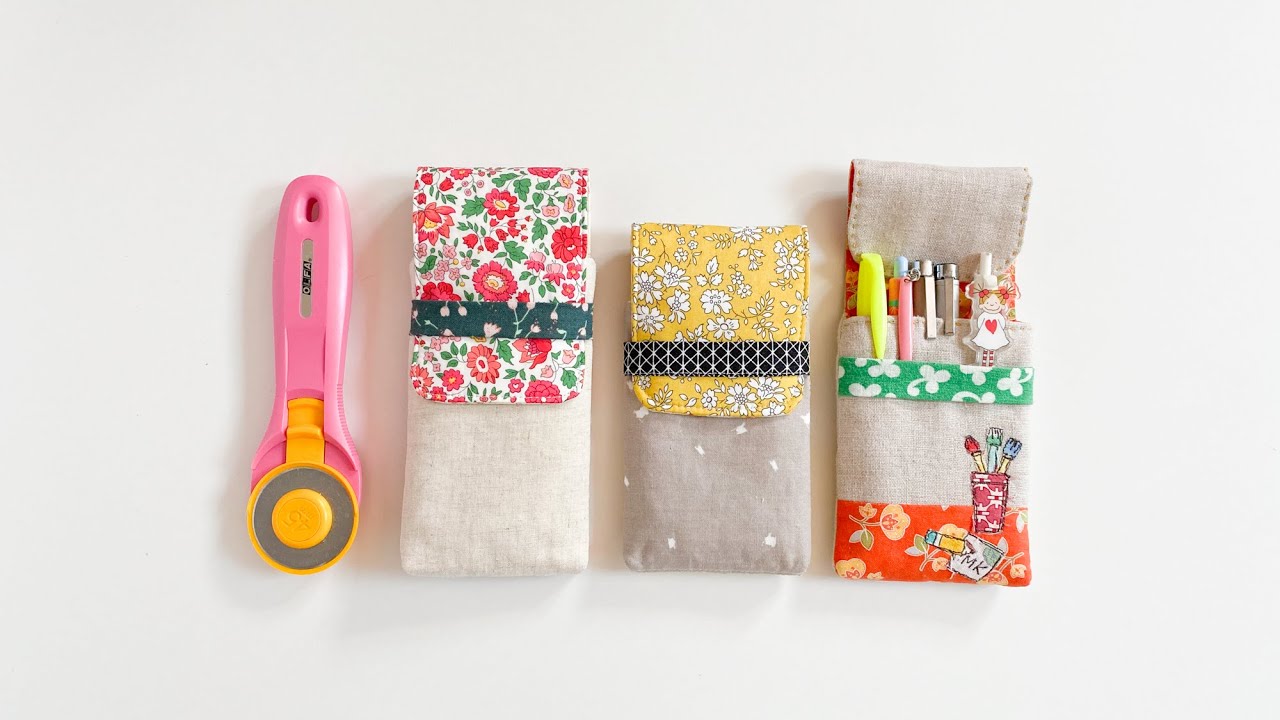 How to sew Pen and Rotary Cutter Pouches | Beginner Friendly Pouch |  Tool Case DIY