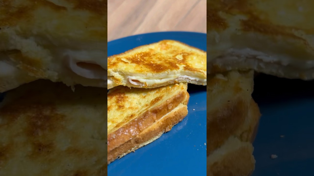 Pain perdu sal&eacute; au blanc de poulet 🧀tr&egrave;s rapide et d&eacute;licieux #recipe #pain #recetas