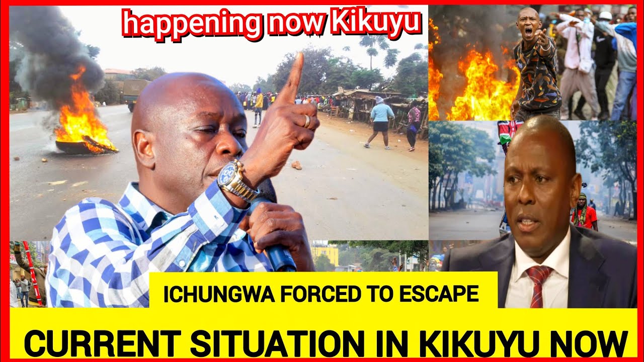 happening now! Total shutdown in Kikuyu now as Gachagua convoy Storm in, Ichungwa forced to escape