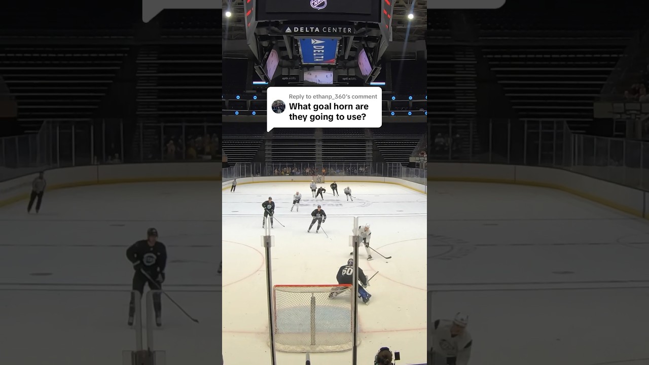we have the best goal horn in the NHL 🔥😤                                     #utahhc #nhl #hockey