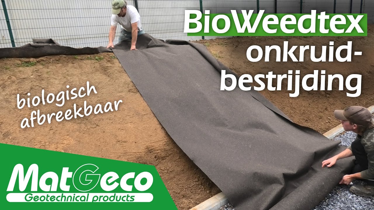 Gronddoek tegen onkruiden voor bodembedekking, beplantingen, taluds: BioWeedtex