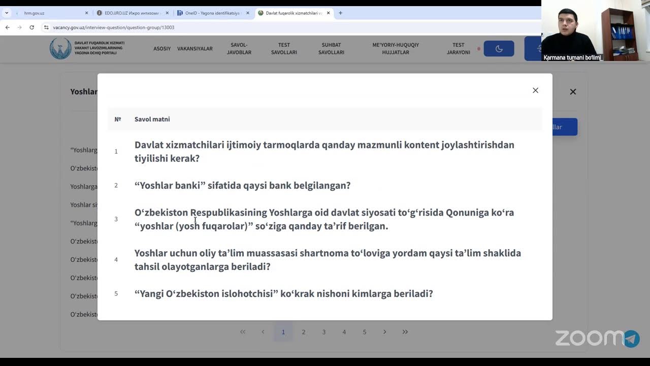 Навоий вилояти ёшлар ишлари агентлигида суҳбат. (18.12.2025 й.))