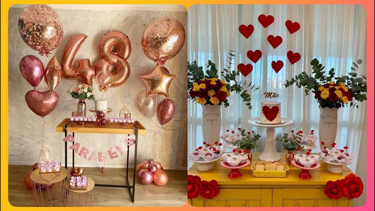 😎 Ideas Para Decorar Cumpleaños de Mujer Adulta en Casa / Decoración Sencillo Pero Bonito