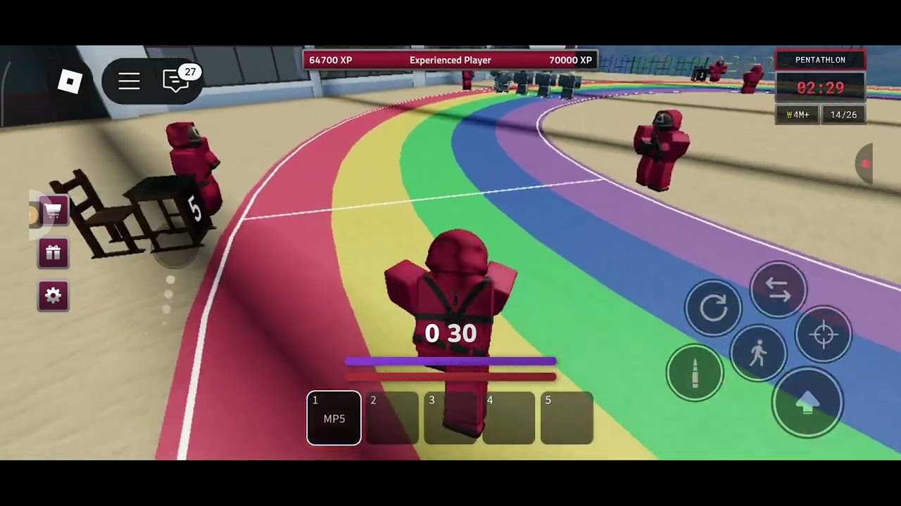 I started playing the squid game and I was a security guard.