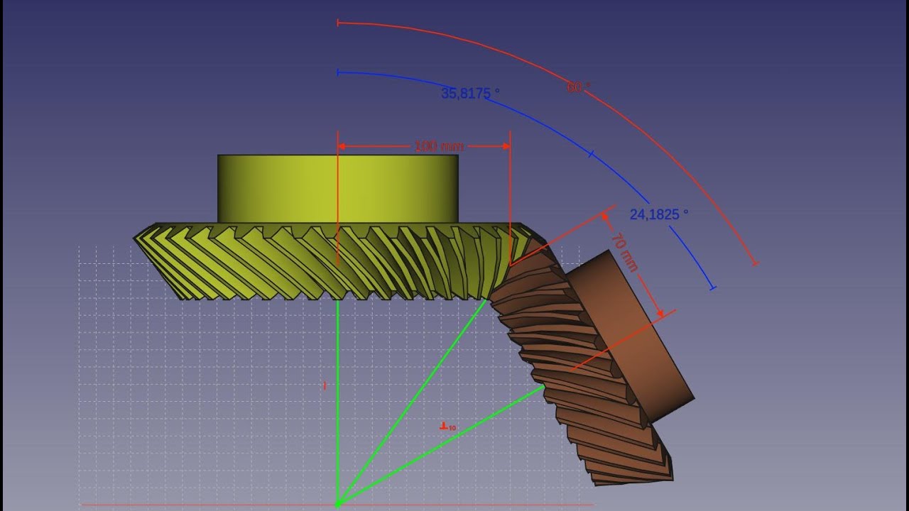 FREECAD #178 - 60 DEGREE BEVEL GEARS