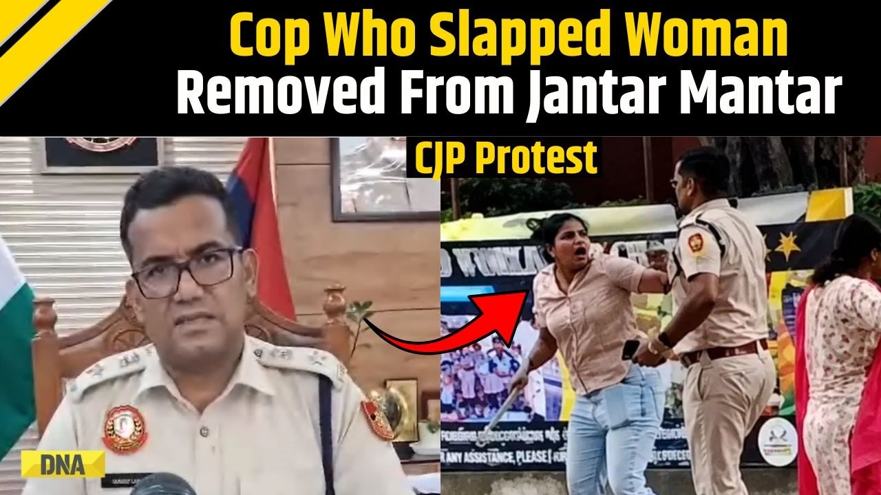 CJP Protest: DCP Sandeep Lamba Who Slapped Woman Protester Removed From Jantar Mantar
