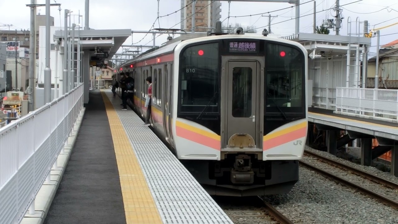 E129系　B10編成　各停・吉田行　上所駅到着・発車