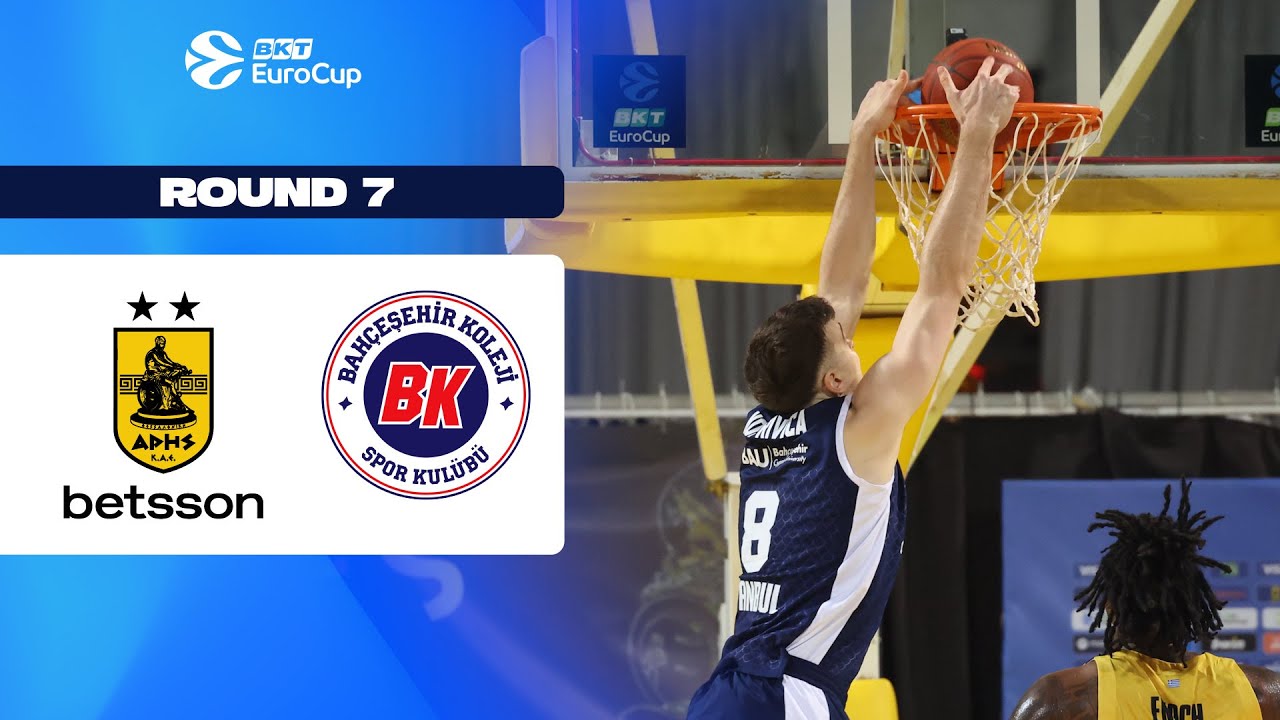 Aris Thessaloniki Betsson - Bahcesehir College Istanbul | Round 7 | EuroCup Basketball 2025-26