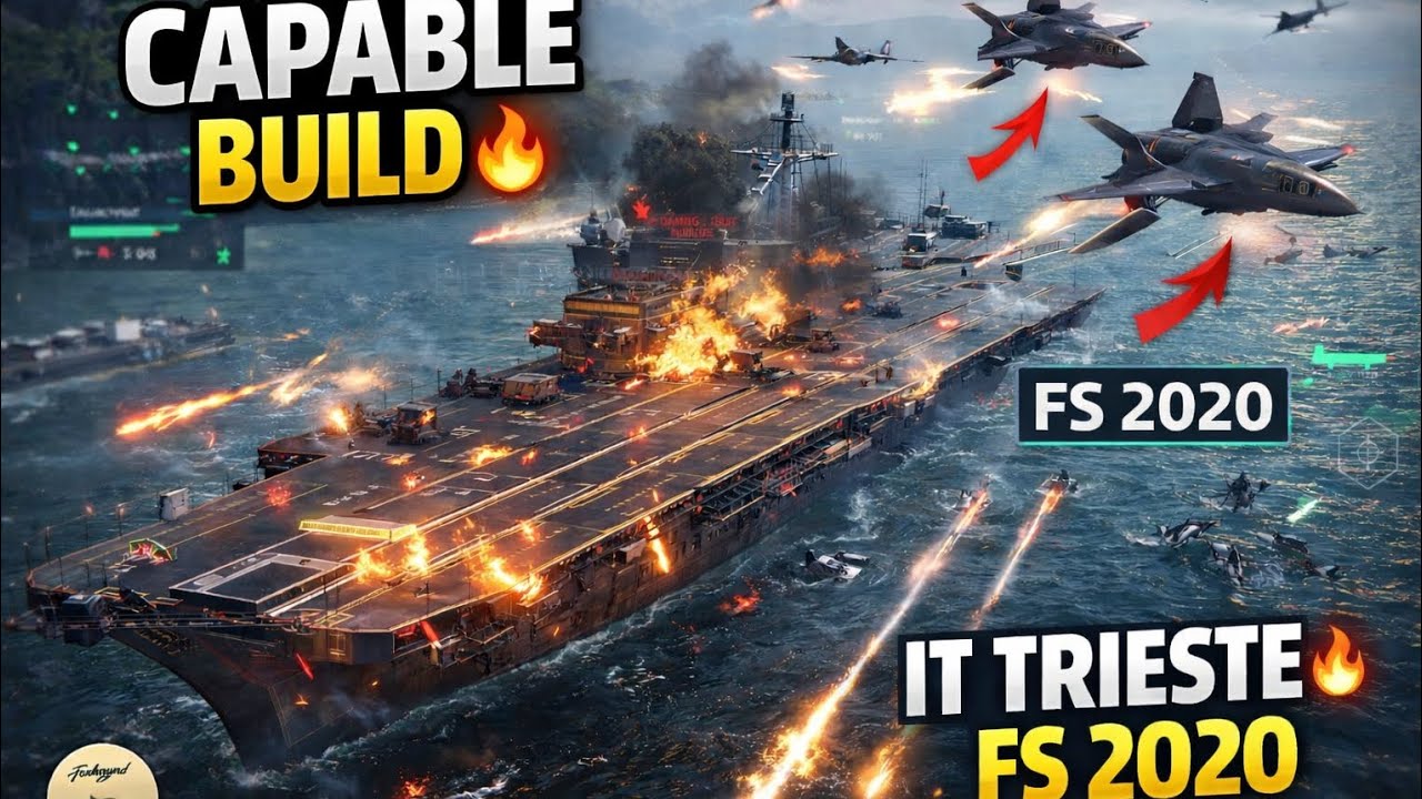Capable Build 🔥 FS2020 Qaher on IT Trieste 😬😬 Commented Modern Warships