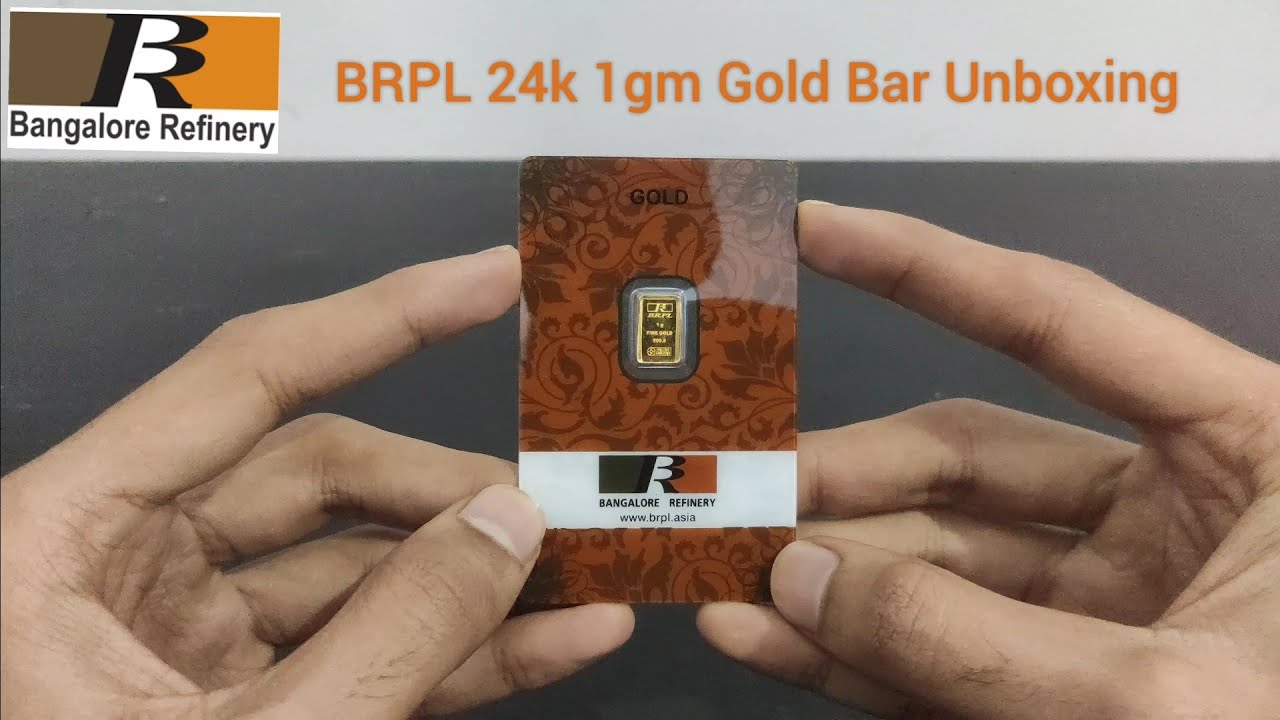 BRPL 24k(999.9) 1gm Gold Bar Unboxing and Review || Bangalore Refinery || Online Gold Purchase