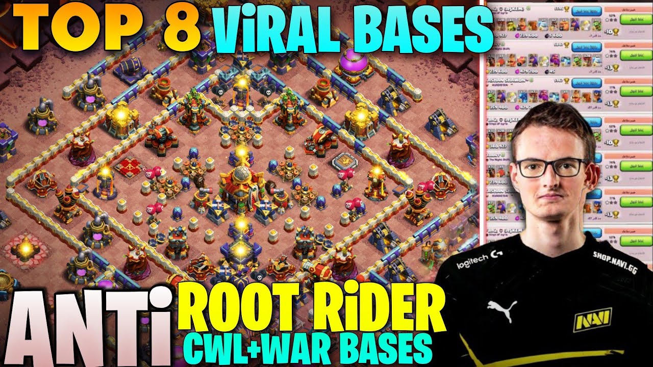 TOP *08* VIRAL TH16 BASES ! ANTI ROOT RIDER CWL + WAR BASE LINK ! NEW TH16 WAR BASE- COC TH16 BASE