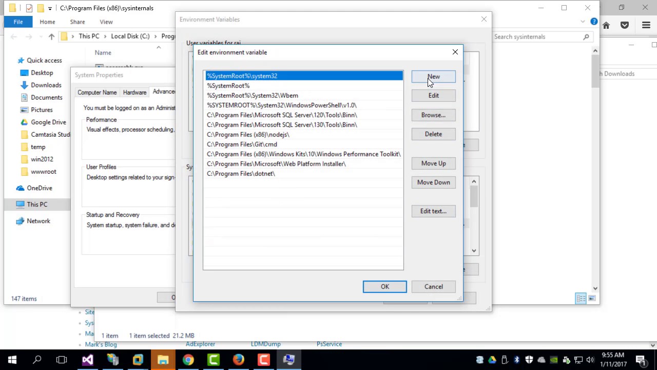 Installing Sysinternals Suite of Tools