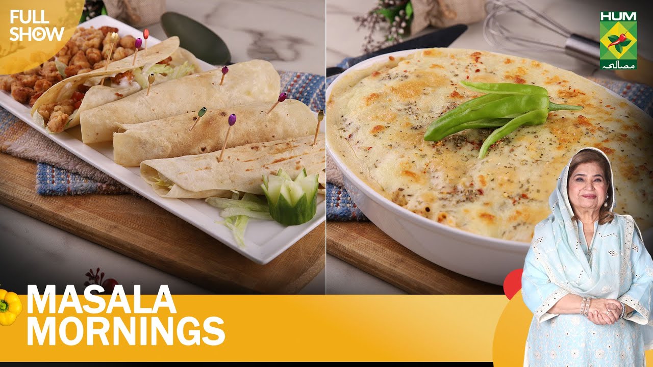 Recipe Baked Chicken Pasta & Popcorn Chicken Wraps | Masala Mornings | Shireen Anwar | MasalaTV