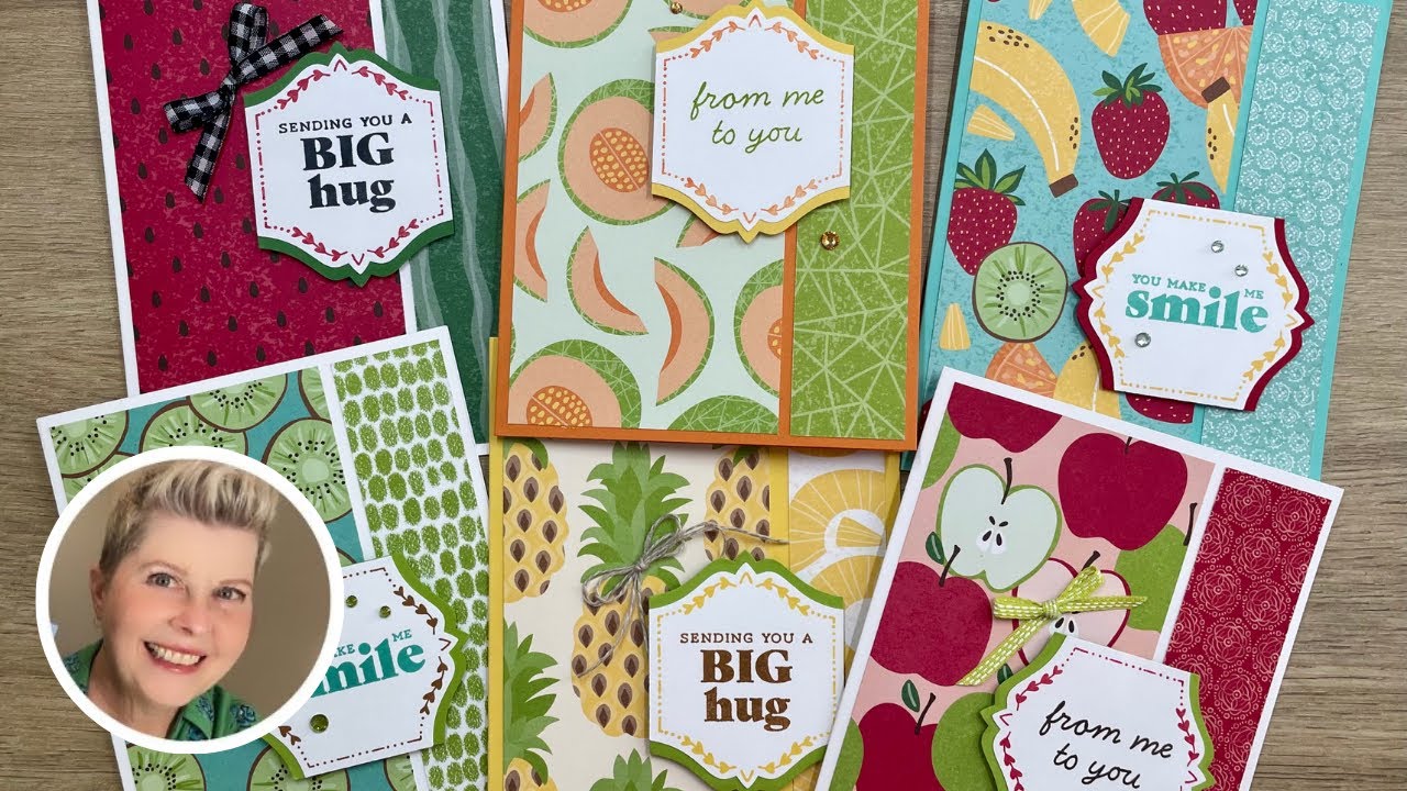 Let's Make a Card! NEW Stampin' Up Products!  Fruit Salad Paper!