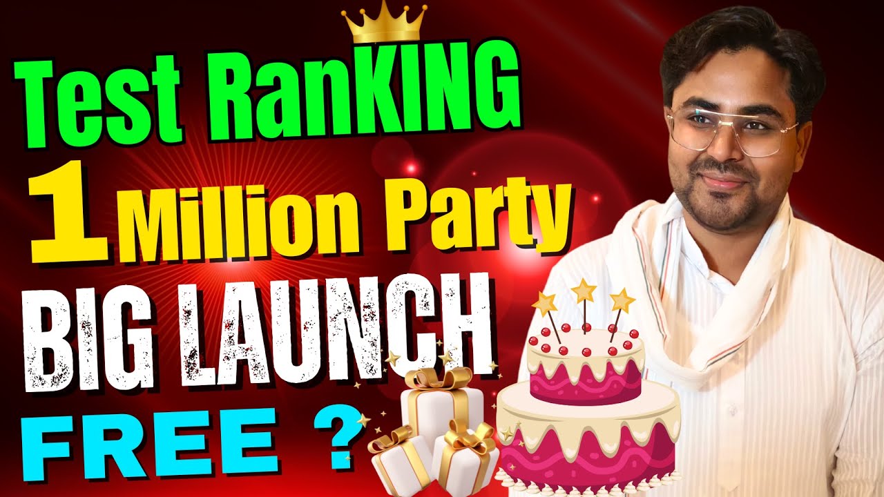 1 Million Party 🚀 Test RanKING BIG LAUNCH 🔥 | Selection अब होगा आसान! 🎯 Gagan Pratap Sir #ssc #cgl