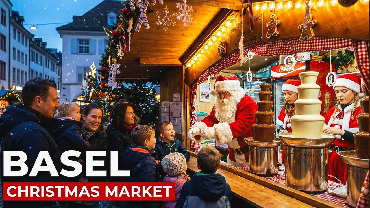 BASEL Christmas Market 2025 🎅🇨🇭  One of the Most Beautiful Christmas Markets in Switzerland 4K Wa