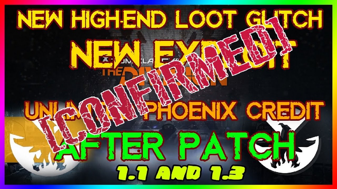 NEW Phoenix Credit Glitch | High-End LOOT Glitch | The Division | Police Academy GLITCH | NEW GLITCH
