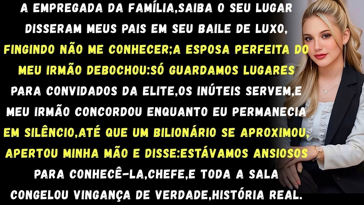 59 Minha família me chamava de a empregada da casa’em um baile de luxo até que um bilionário disse q