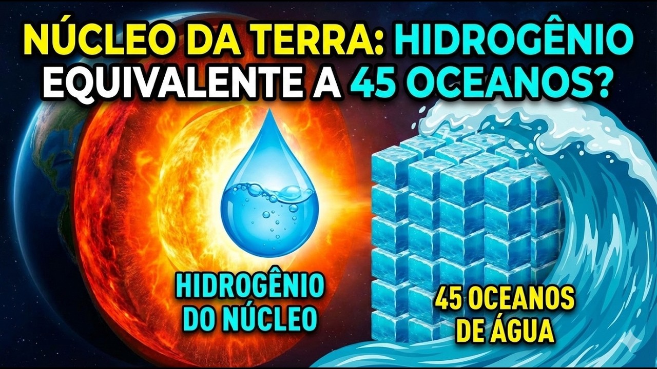 Núcleo da Terra pode conter hidrogênio equivalente a até 45 oceanos