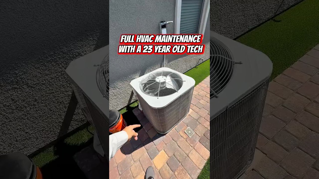 Full ac maintenance with a 23 year old hvac technician! 
