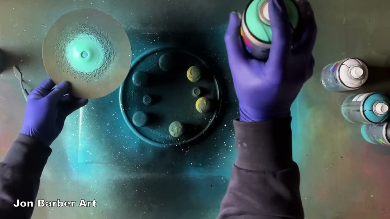 Water Based Spray Paint - Planet Painting with Spray Paint