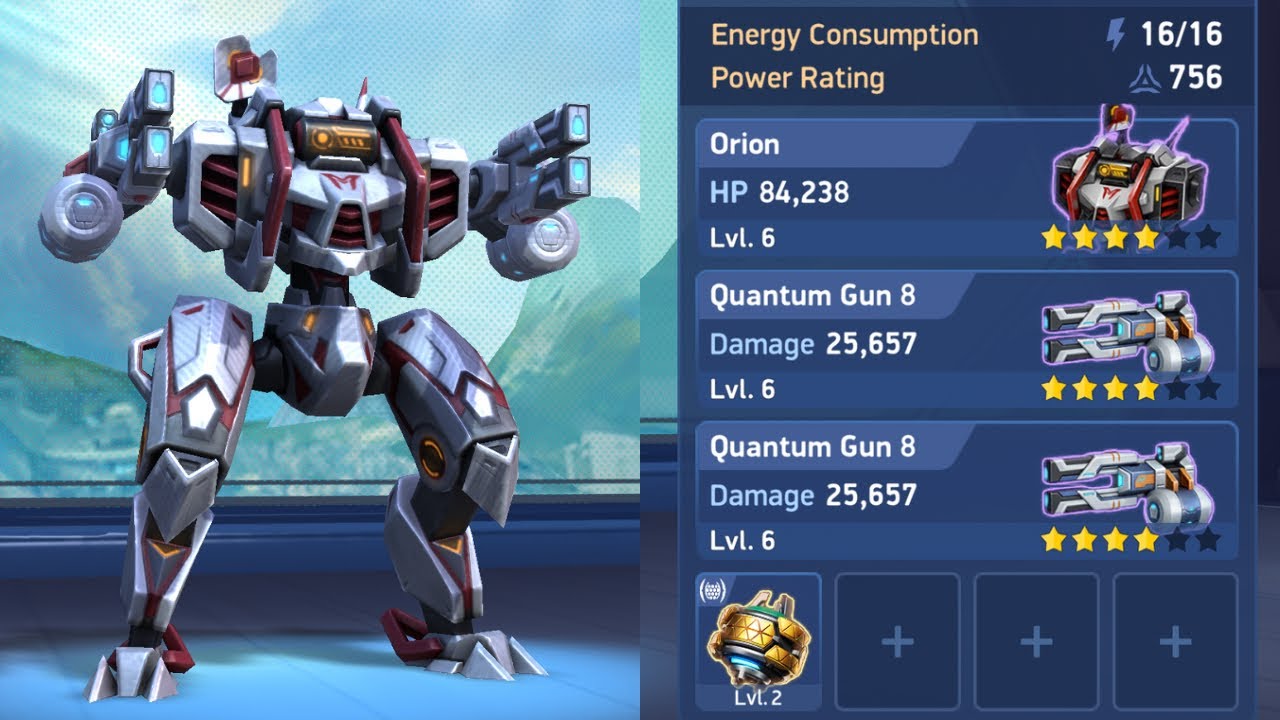 Hunter Orion and epic quantum guns | quantum gun 8 gameplay | mech arena