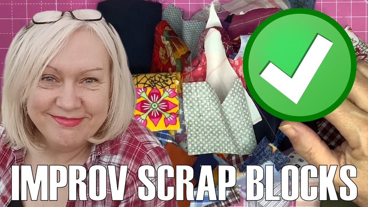 Scrap block improv how to video Beginner friendly! Quilting with scraps