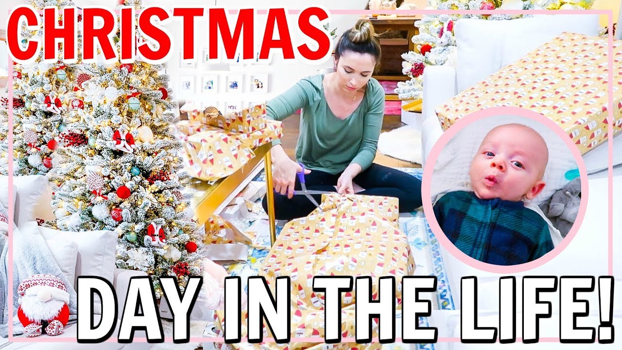 FIRST CHRISTMAS WITH A BABY! DAY IN THE LIFE OF A NEW MOM | Alexandra Beuter