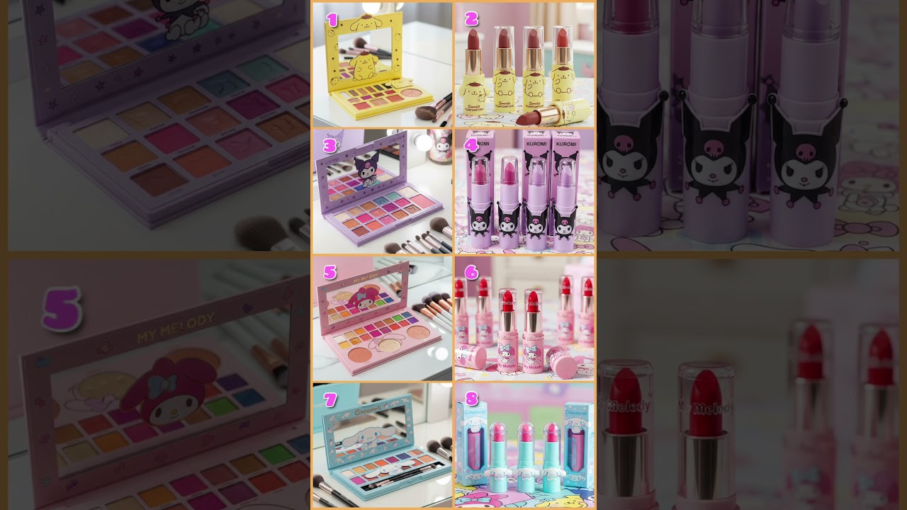 Lipstik my melody vs palet make up kuromi, suka yang mana ?? 🤩🥰