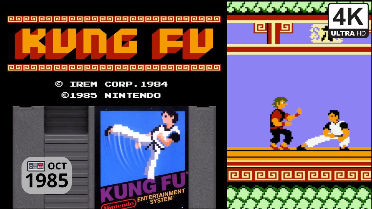 Kung Fu (Nintendo, Oct 1985) - NES Gameplay 4K