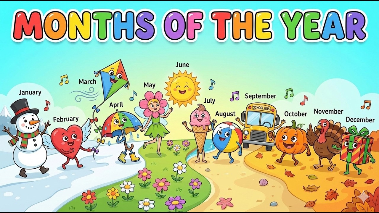 Months of the Year Song 🌈 | Learn January to December | Oi Rhymes