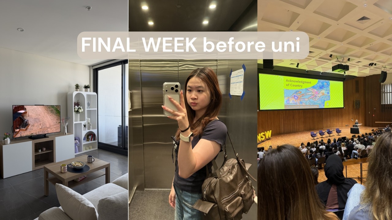 My Final Week Before Uni | Orientation Week, Uni advice, Mukbang & Cafe Study  🍰