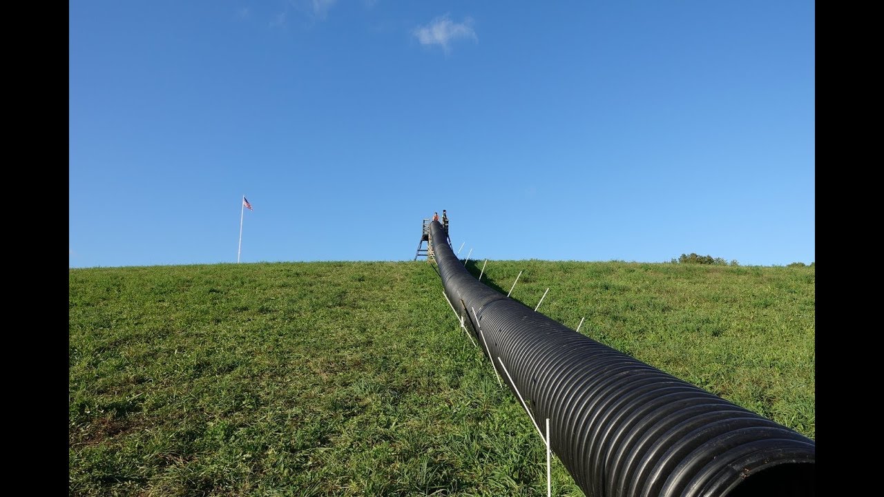 Drainage pipe as a slide