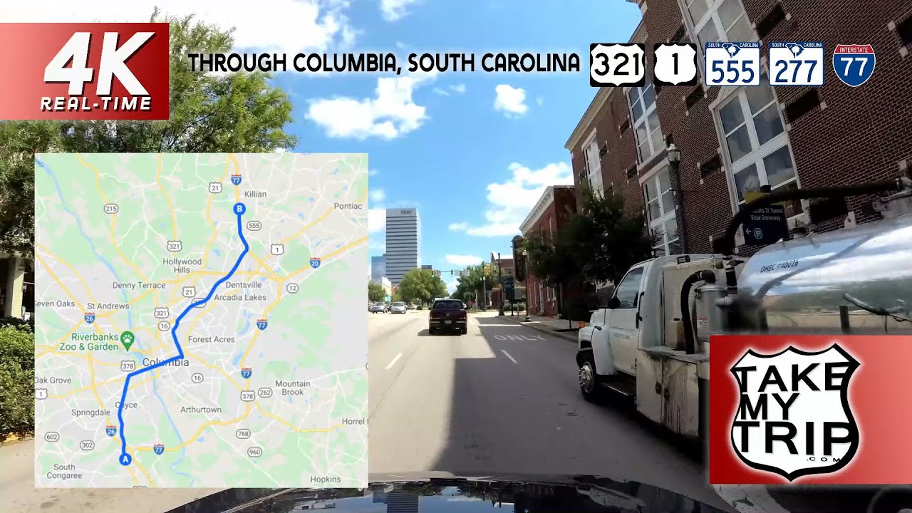 A drive through Columbia, South Carolina: US 321, US 1, SC 555 & 277