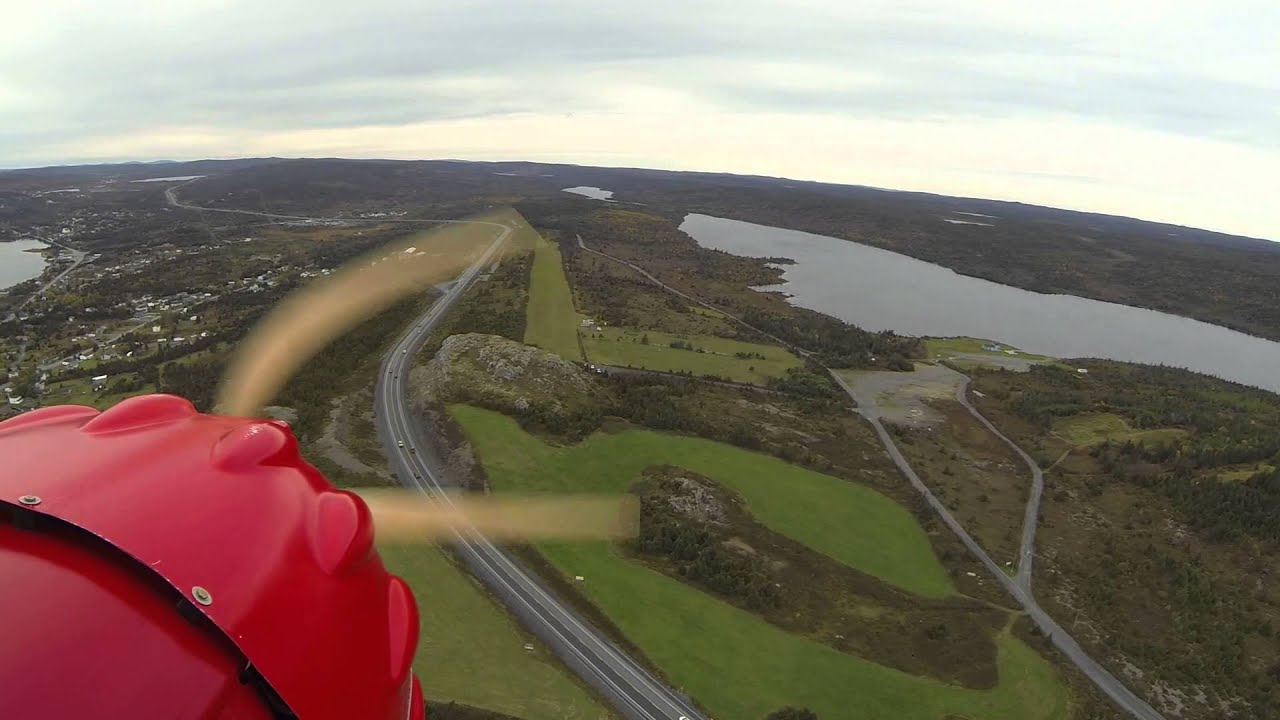 Flying over beautiful Harbour Grace, Newfoundland, Canada