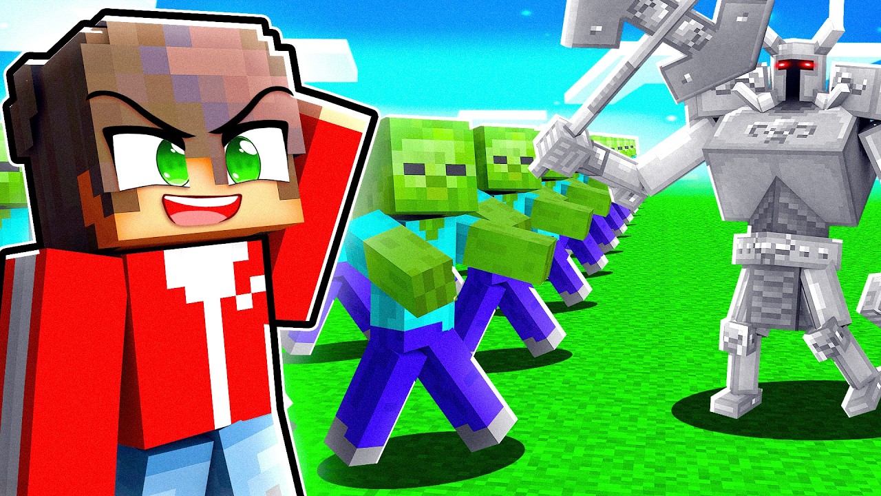 300 ZOMBIE VS 1 KNIGHT στο MINECRAFT;!