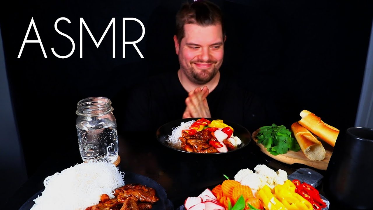 ASMR VIETNAMESE BÚN CHÀ | VIETNAMESE FOOD MUKBANG | NO TALKING