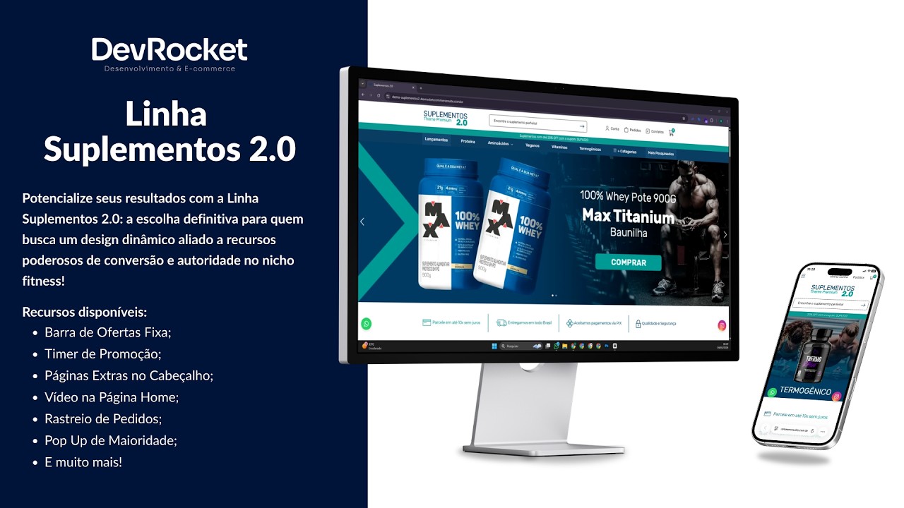 Tema Suplementos 2.0: Sua loja de suplementos no nível de alta performance!