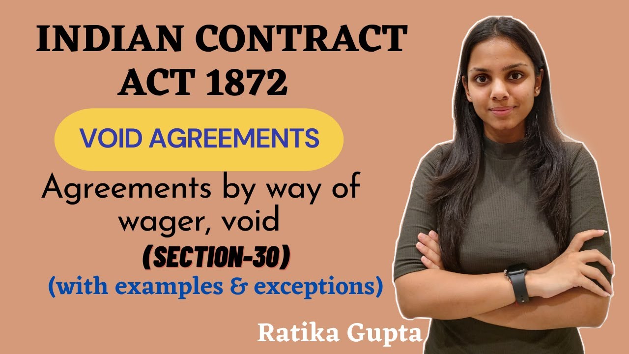 VOID AGREEMENTS | AGREEMENTS BY WAY OF WAGER, VOID | SECTION-30 (Contract Act 1872)