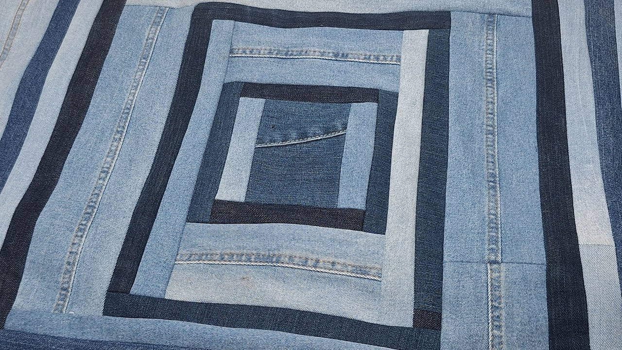 Transformei Retalhos em uma OBRA DE ARTE 😍 Tapete de Jeans Reciclado Fácil e Criativo!