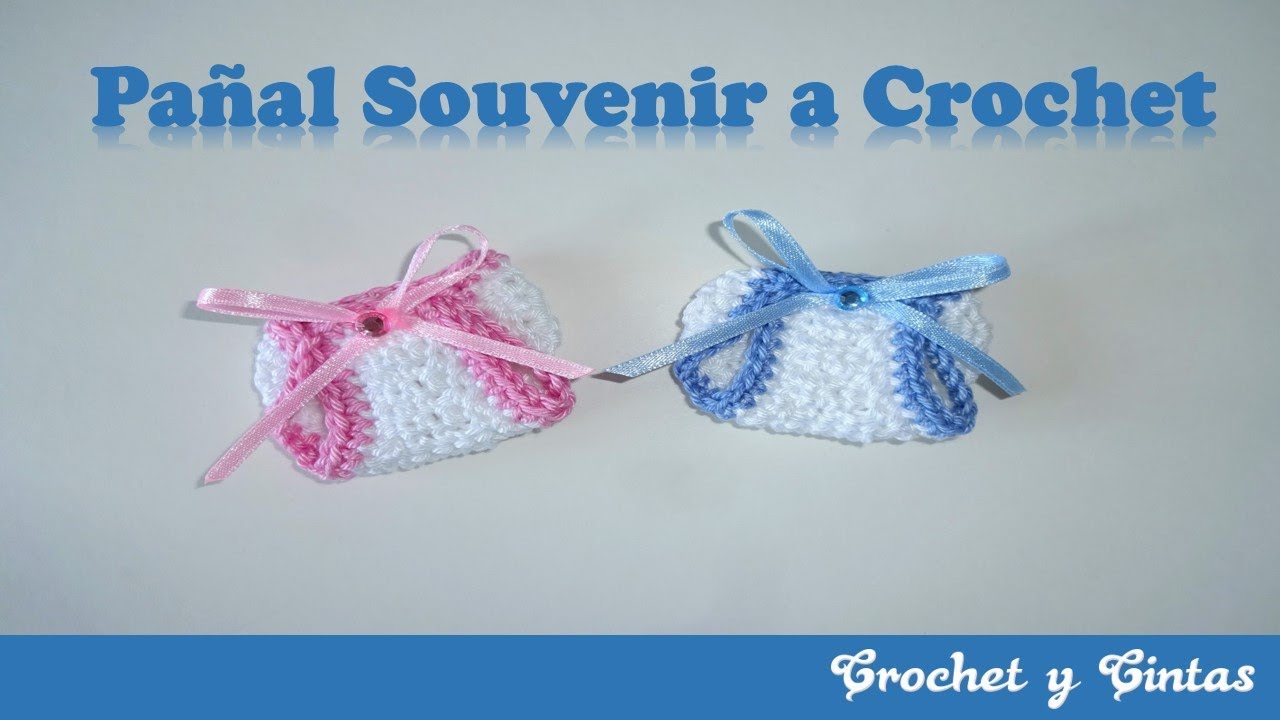 Pañal souvenir a crochet (ganchillo)