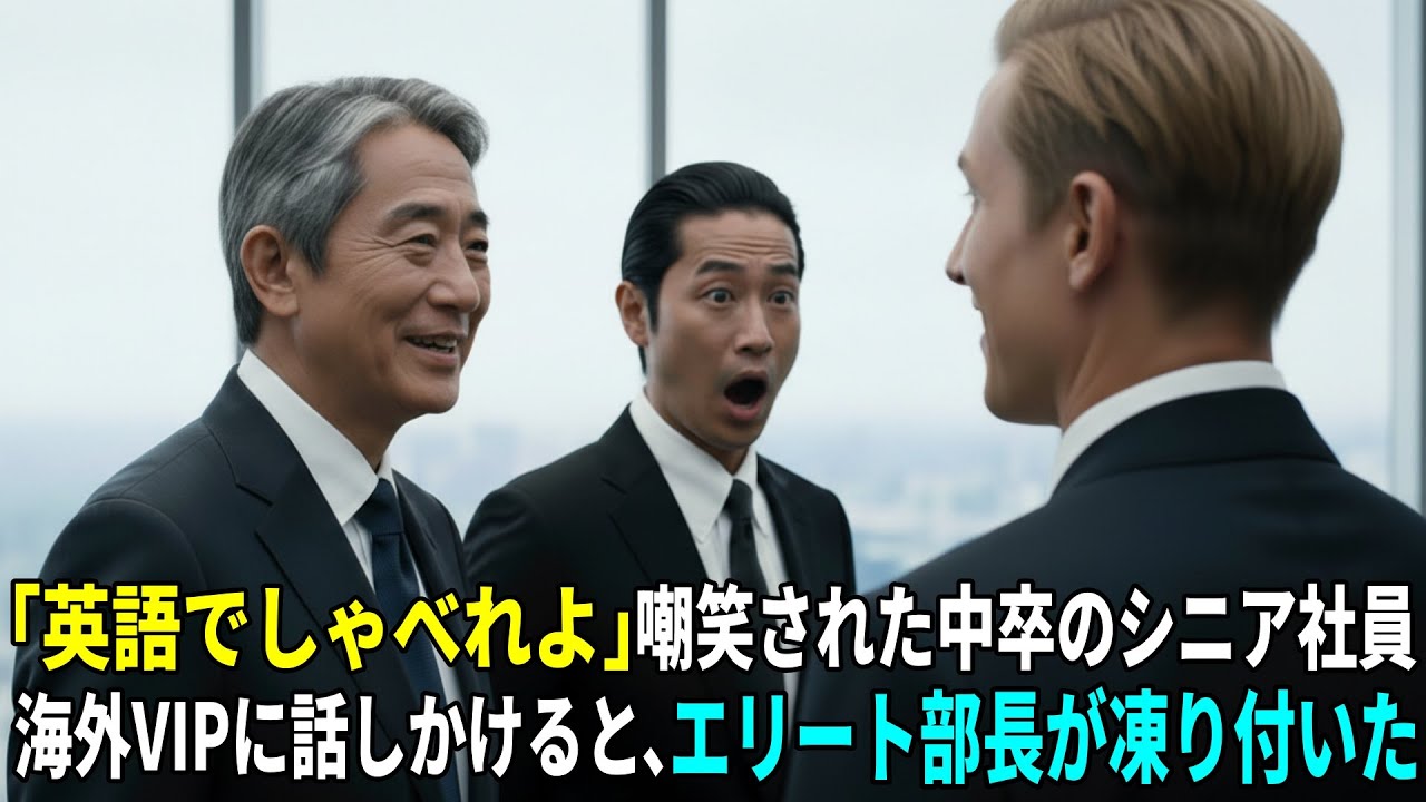 「中卒のおじさん、英語で何かスピーチしてよ」エリート部長に見下された契約社員　海外VIPの前で放った一言で会議室が凍り付いた